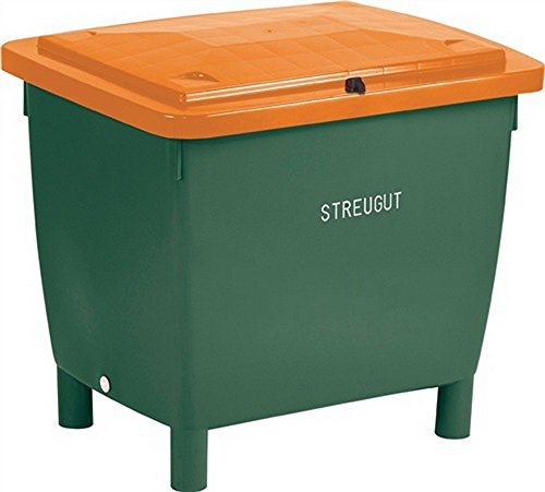 Streugutbehälter 210l 1000x700x500mm o.Entnahmerutsche Ku. grün/orange