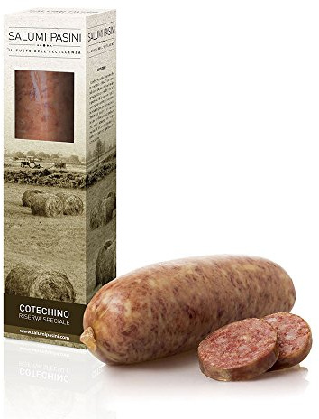 Cotechino Wurst 500g von Salumi Pasini® | Cotechino Italiano aus traditioneller Herstellung | Handwerklicher Cotechino perfekt als Wurst Geschenkideen