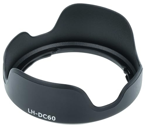 vhbw Paraluce compatibile con Canon PowerShot SX50 HS, SX540HS, SX540 HS 58 mm obiettivo nero, plastica, tulipano, 7 cm