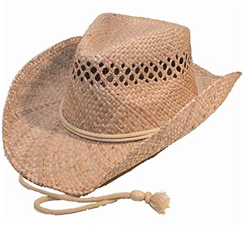 Calidad sombrero de cowboy de paja natural (Uno Tamaño de moldeable)