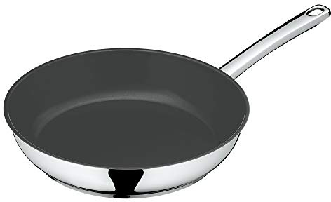 WMF Devil Bratpfanne 24 cm, Cromargan Edelstahl beschichtet, Induktion, Keramikbeschichtung, Edelstahlgriff, backofenfest