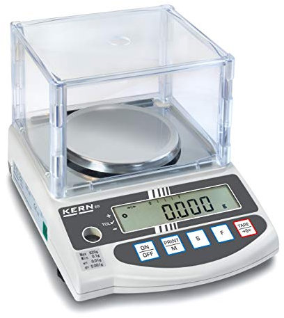 Kern & Sohn Präzisionswaage EW 4200-2NM (mit Stimmgabelwiegesystem, Justierprogramm CAL, mit Arbeitsschutzhaube, digitale Waage, Einbereichswaage) EW 4200-2NM