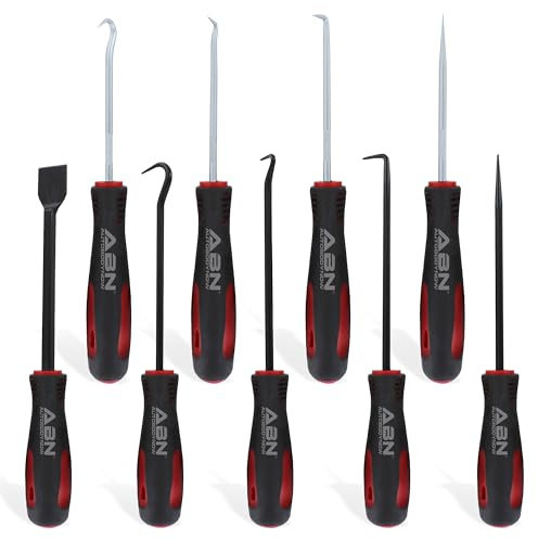 ABN precisión rasqueta, gancho, y Pick Set de 9 piezas – pequeño 6,5 pulgadas y grande para 10 , automotriz y electrónica herramientas