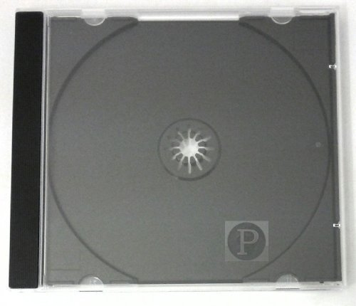 Enkel CD Slimline Juvelfodral 5,2 mm svart bricka (50)