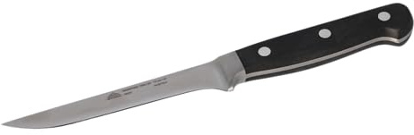 STUBAI hochwertiges Ausbeinmesser geschmiedet | 130 mm | Fleischermesser aus Edelstahl für Schneiden von Fleisch, Steak, Filet, Geflügel & Lebensmitteln, spülmaschinenfest, schwarzer Griff