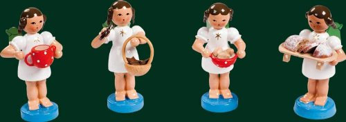 Rudolphs Schatzkiste Tischdekoration Engel mit Stollenbrett Höhe= 6cm NEU Seiffen Erzgebirge Holzfigur Weihnachten Fensterschmuck Spielzeug Deko Weihnachtsfigur Figuren