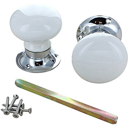 G Decor Weiß Farbe Keramik-Türknauf-Set Porzellan Tür Möbel