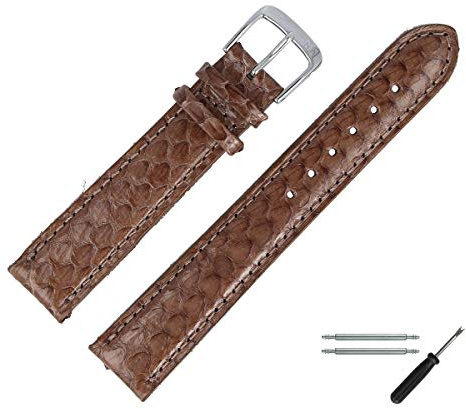 MARBURGER Uhrenarmband 16mm Leder Schlange - Werkzeug Montage Set 40616