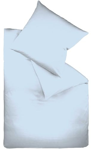 Fleuresse Colours Bettwäsche, Uni-Mako-Satin, blau, 135 x 200 cm