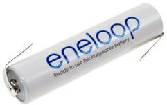 Panasonic Eneloop Micro (AAA) Akku BK-4MCCE 1,2Volt 750mAh NiMH (1 Stück) mit Lötfahne in Z-Form