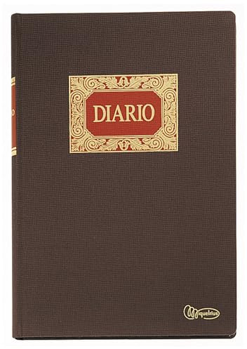 Miquelrius - Libro de Contabilidad, Clase R, Folio Natural 220 x 315 mm, Rayado Diario Doble, 100 Hojas de 102 g/m², Forrado en Tela, Lomo Engomado