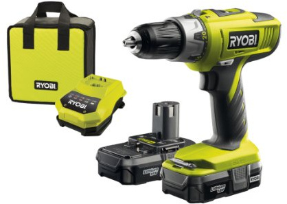 Ryobi ONE+ Cordless Combi Drill with 2 x 1.3A Batteries and 45 Minute Charger, 18V by Ryobi