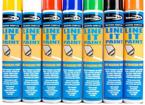 12 X Survey Line Marker Marking Spray Paint 750ml - Blue Permanent