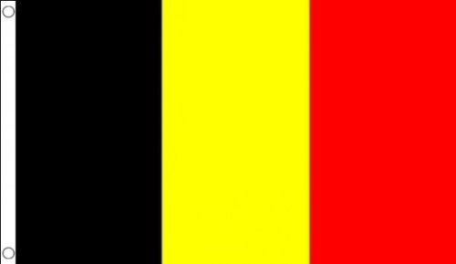 Belgien-Flagge 150 x 90 cm, 100 % Polyester, Banner, ideal für Kneipen, Clubs, Schule, Festival, Büro, Party-Dekoration