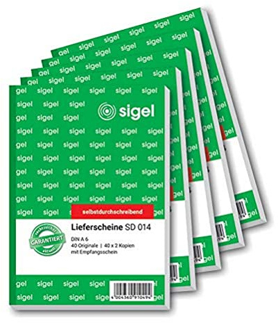Sigel Forms – De Delivery Note (3fach 5 Piece