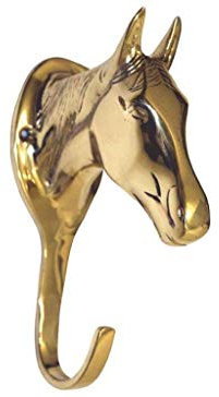 HKM SPORTS EQUIPMENT Trensenhalter -Pferdekopf- aus Messing M