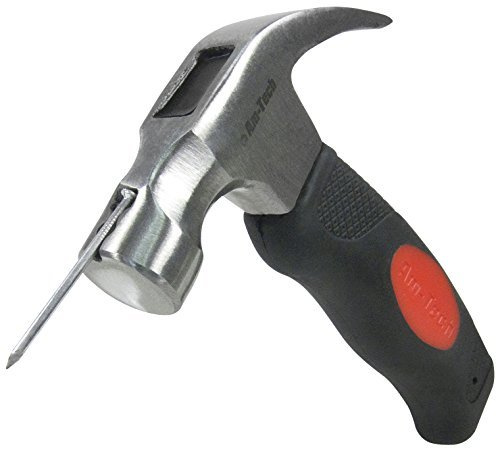 Am-Tech 10oz Magnetic Stubby Claw Hammer Dual Color Grip