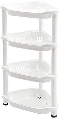 Clear Acrylic Storage Cart with Wheels, Transparent Rolling Organiser Trolley for Kitchen, Bathroom, Office and Home Corner