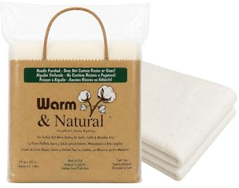 The Warm Company - Warm & Natural Cotton Quilt Batting – Craft Size 34 x 45 – Premium Quilt & Craft Batting for Sewing & Quilting Projects