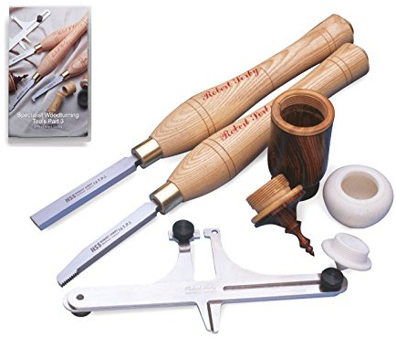 Robert Sorby A89HS16A Thread Cutting Set - 16Tpi - Includes Woodturning Chisels and Sizing Gauge