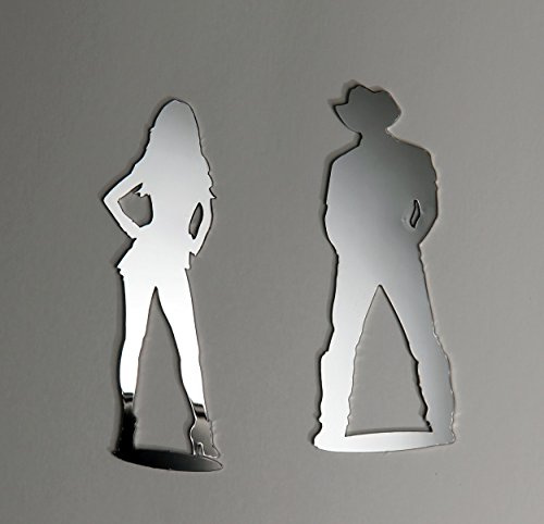 Türschild Set Frau+Mann Sexy Toilettenschild, je 1 Stk. Poliert - Made in Germany