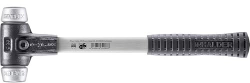 Halder Simplex 1.15 lb. Soft-Face Mallet with Aluminum Inserts, Reinforced Cast Iron Housing and Fiberglass Handle