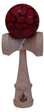 Black/Red Crackle Kendama