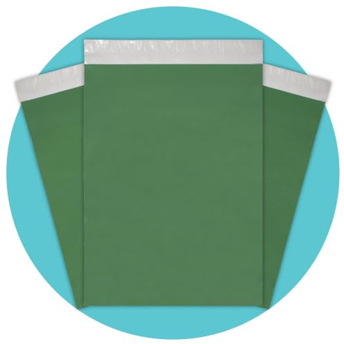 triplast 18 x 24 Kunststoff Versandtaschen Tasche – Oliv Grün (250 Stück)