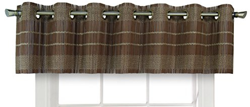 Versailles Home Fashions BPU147212-12 Bamboo Wood Valance with Grommets, 72 x 12, Walnut