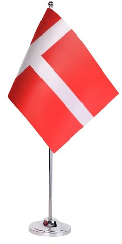AZ FLAG Bordsflagga Danmark 22x15 cm Satin Metallfot
