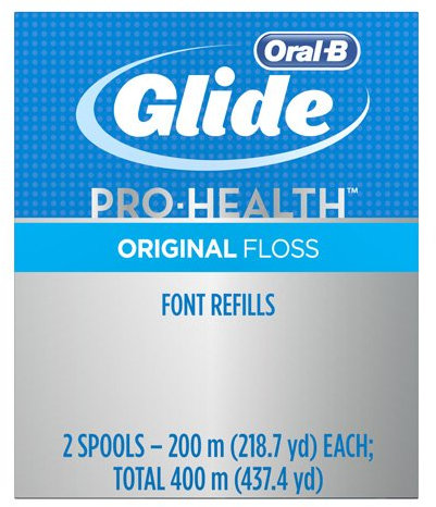 Oral-B Glide Floss Original Zahnseide Meter Nachfüllpack, 1er Pack (1 x 2 Stück)