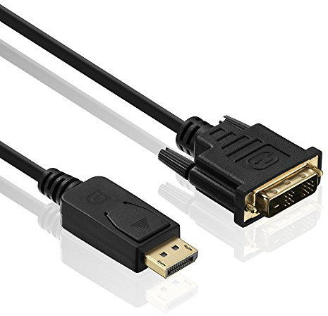 HDSupply DC045-050 Cable de conexión DisplayPort / DVI (DisplayPort macho - DVI Single Link macho), contactos dorados, 5.00 m, negro