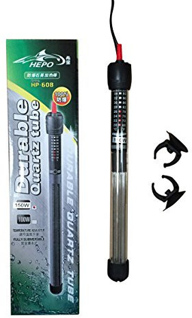 Hepo HP-608 Quartz Aquarium Fish Tank Heater Submersible Thermostat 25w to 300w (300w)