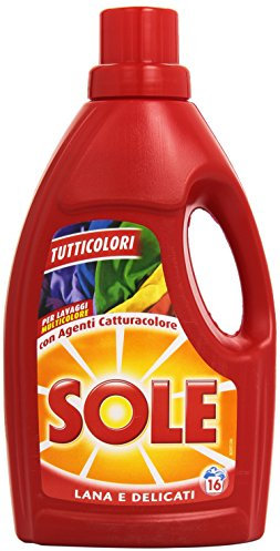 Sole Detersivo per Bucato in Lavatrice e a Mano, Tutticolori con Agenti Catturacolore, Lana e Delicati, 16 Lavaggi - 3 pezzi da 1 l [3 l]
