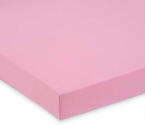 FabiMax Jersey Spannbettlaken für 6-eck Laufgitter, rosa