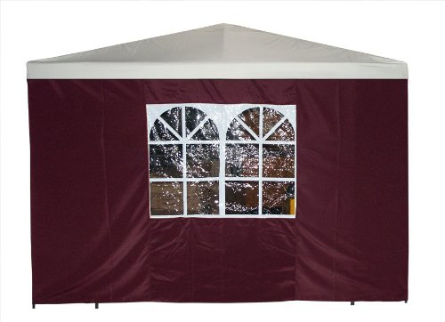 Seitenteil für Pavillon 3x3 Meter mit Fenster, Bordeaux
