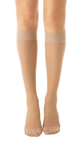 RelaxSan Basic 850 (1 par - Hudfärg, Sz.1) Knästrumpor, 140 den, gradvis kompression 18-22 mmHg