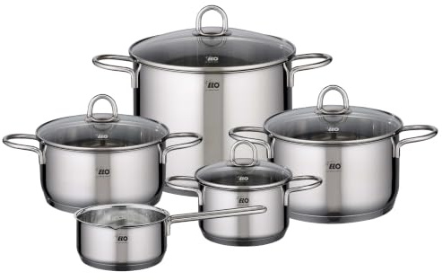 ELO Set pentole Rubin 5 Pezzi Acciaio Inox 18/10