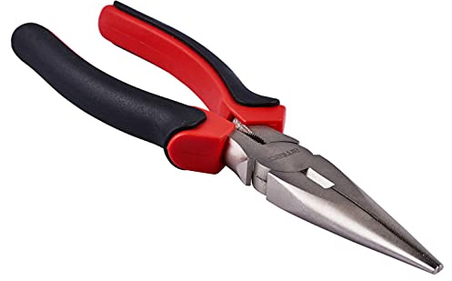 Amtech - 150mm (6in) Pro Long Nose Pliers, Satin Finish, Cushion Grip