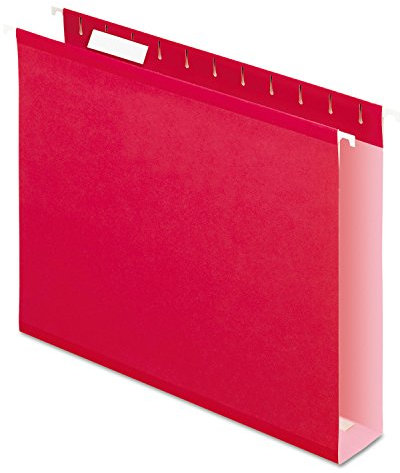 Pendaflex 4152X2RED Hängemappen, verstärkt, 5,1 cm extra Kapazität, 1/5 Tab, Letter, Rot, 25 Stück