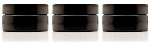 Infinity Jars 200 Ml(6.76fl OZ) Glass Lotion Container with Lid, Refillable UV Cosmetic Jar for Creams, DIY, Travel, Body Butter | Small Wide Mouth Empty Lotion Jar, Airtight Cosmetic Container Pack 3