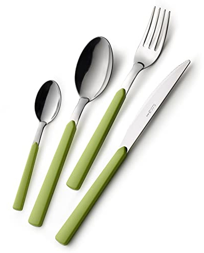 Set posate fast in acciaio inox, 24 pezzi Bianco
