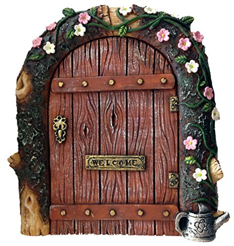 FHFY Garden Fairy door 11 cms Tall - ideal for gardens and bottom of trees/minature rustic door for elves pixies and fairies … …