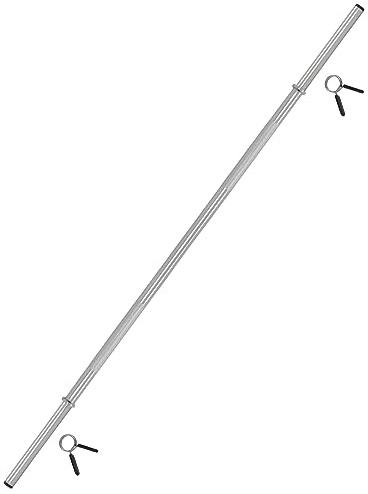 TrainHard Smooth Chrom Langhantelstange 160CM vollverchromt mit 2 x Federverschlüsse