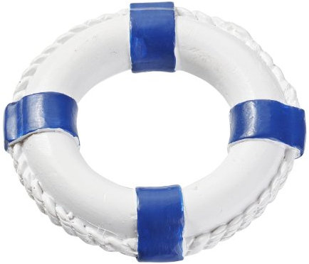 Salvagente 4,5 cm, Blu/Bianco