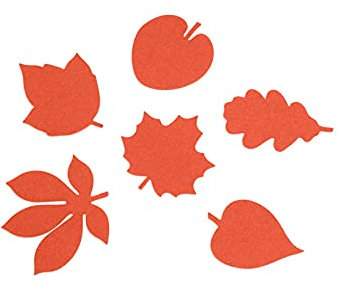HEY-SIGN Filz Untersetzer Blattform 6-teilig, Hey Sign_Farbe:20 - Mango