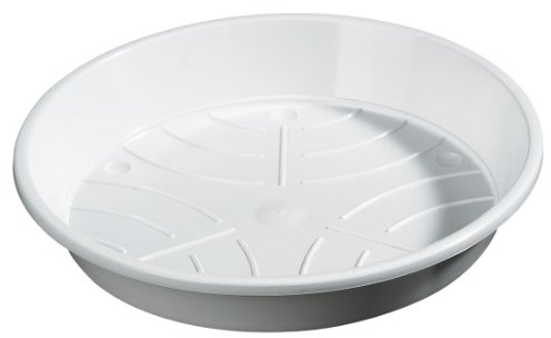 Geli Thermo Plastic Vaso da Fiori Sottobicchieri Standard Tondo in Plastica - bianco, D 45 x H 5 cm