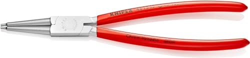 KNIPEX Sicherungsringzange für Innenringe, 44 13 J3 | Geeignet für Innenringe in Bohrungen verchromt mit Kunststoff überzogen 225 mm