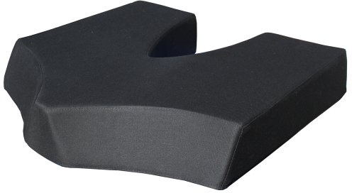 nudischer COCCY-XL Steißbeinkissen | orthopädisches Sitzkissen | Breite 46 cm Tiefe 44 cm Höhe 8 cm | Bezug 100% Baumwolle Farbe: schwarz