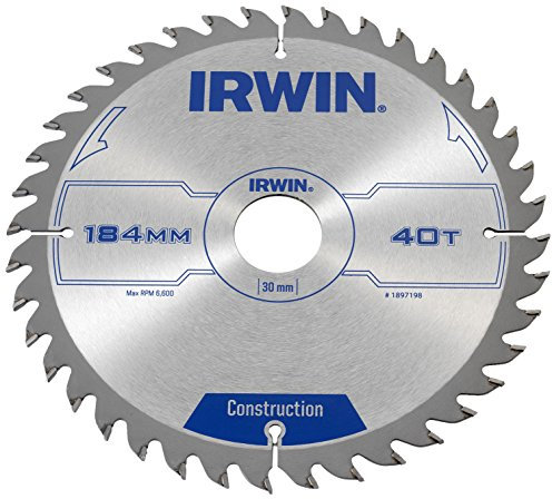 IRWIN IRW1897198 184 x 30mm 40-Teeth Circular Saw Blade with ATB Tooth Grind